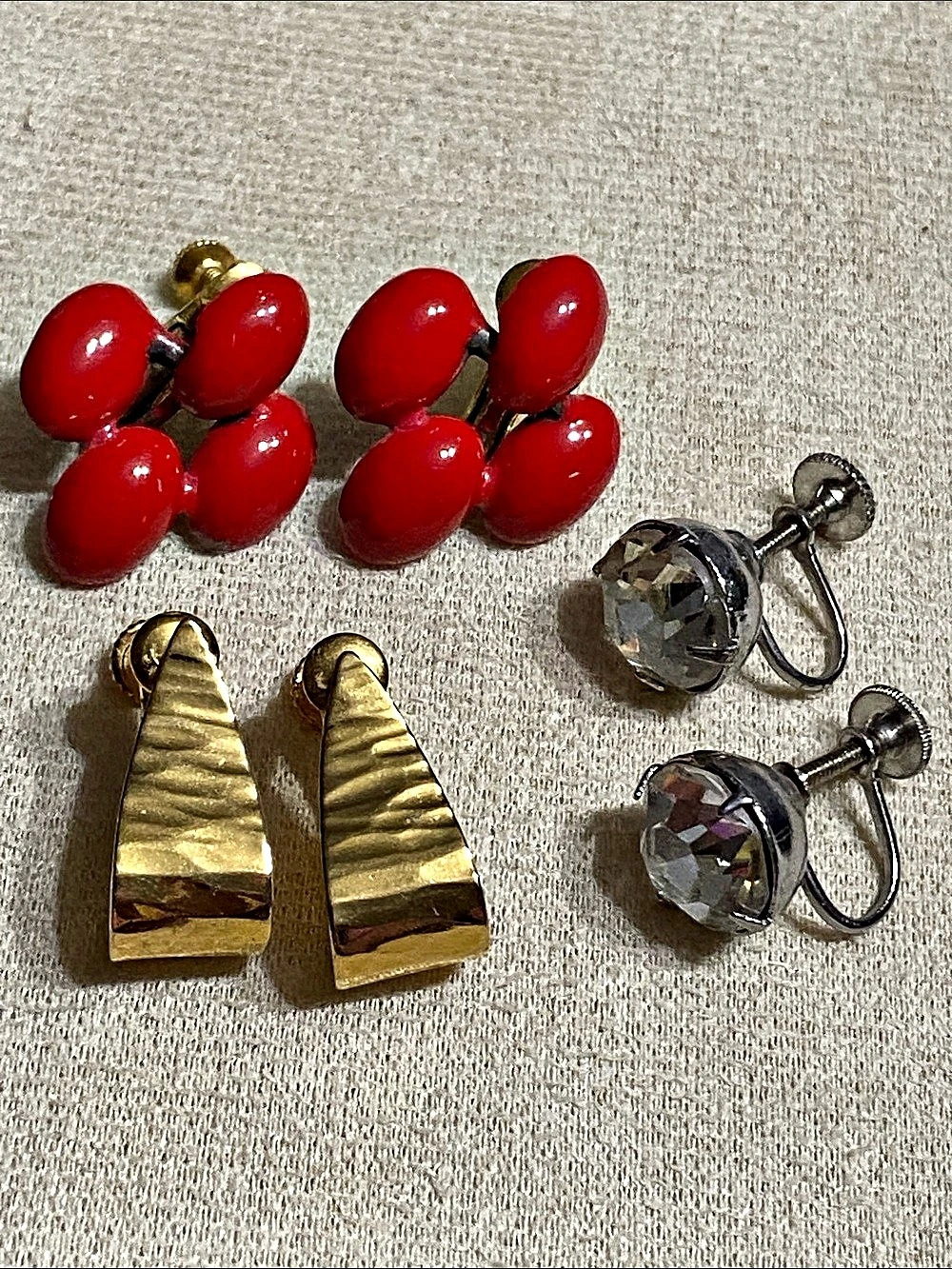 Napier Vintage Screw back Earring Set